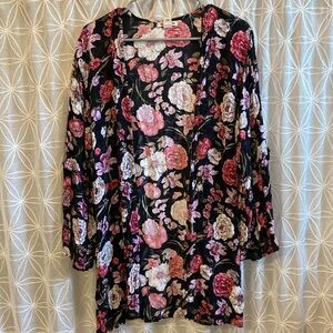 Billabong Floral Kimono/Beach Cover Up